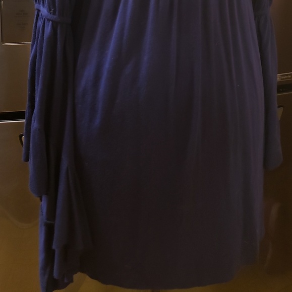 Elan, Navy Bl Dress w/ Gorg. Bell Slvs, S - Picture 3 of 8